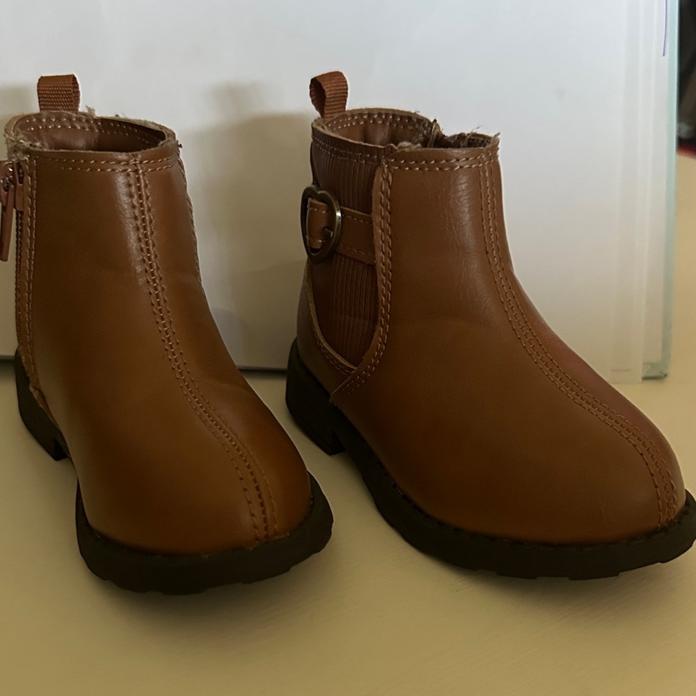 Brown Kids Ankle Boots